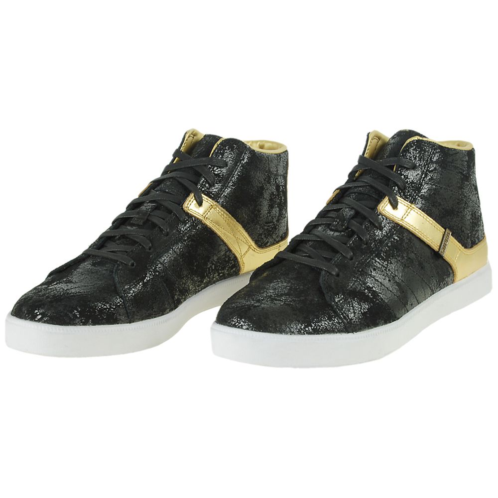 Chaussures de Skate Supra Indy NS Noir Doré Distressed Black/Gold Homme | GTD-28447632